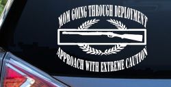 Mom Going Through Deployment Crest Military Car or Truck Window Decal Sticker