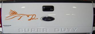 Bass Fish Fishing Car or Truck Window Decal Sticker (Nut Brown)