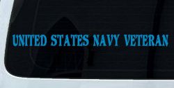 United States Navy Veteran Military Car or Truck Window Vinyl Decal Sticker (Blue)