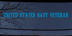United States Navy Veteran Military Car or Truck Window Decal Sticker (Blue)
