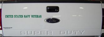 United States Navy Veteran Military Car or Truck Window Decal Sticker (Dark Green)
