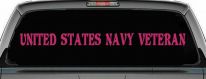 United States Navy Veteran Military Car or Truck Window Decal Sticker (Hot Pink)