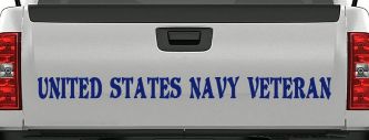 United States Navy Veteran Military Car or Truck Window Decal Sticker (Navy)