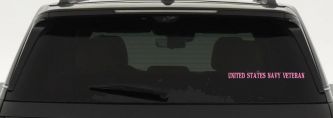 United States Navy Veteran Military Car or Truck Window Decal Sticker (Pink)