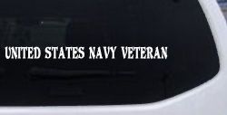 United States Navy Veteran Military Car or Truck Window Decal Sticker
