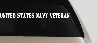 United States Navy Veteran Military Car or Truck Window Vinyl Decal Sticker