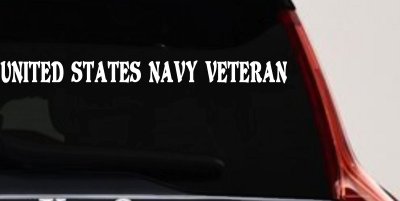 United States Navy Veteran Military Car or Truck Window Vinyl Decal Sticker