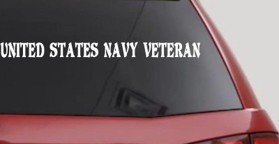 United States Navy Veteran Military Car or Truck Window Vinyl Decal Sticker