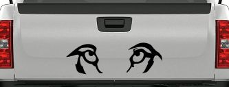 Wolf Eyes Car or Truck Window Vinyl Decal Sticker (Black)