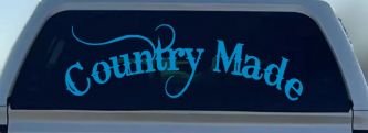 Country Made Car or Truck Window Decal Sticker (Blue)