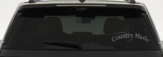 Country Made Car or Truck Window Decal Sticker (Silver)