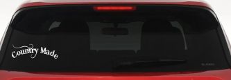 Country Made Car or Truck Window Decal Sticker (White)