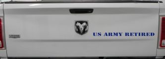 US Army Retired Military Car or Truck Window Decal Sticker (Navy)