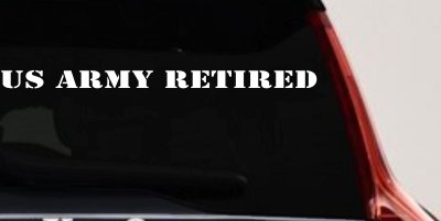 US Army Retired Military Car or Truck Window Vinyl Decal Sticker