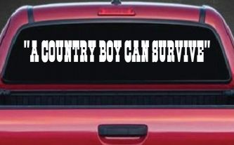 A Country Boy Can Survive Car or Truck Window Decal Sticker