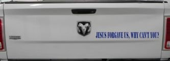 Jesus Forgave Us Why Can't You Christian Car or Truck Window Decal Sticker (Navy)