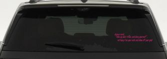 Jesus Said Take Up Your Cross And Deny Yourself Christian Car or Truck Window Decal Sticker (Hot Pink)