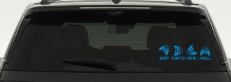 Jeep Thats How I Roll Funny Off Road Car or Truck Window Decal Sticker (Blue)