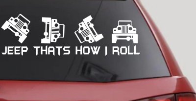 Jeep Thats How I Roll Funny Off Road Car or Truck Window Vinyl Decal Sticker