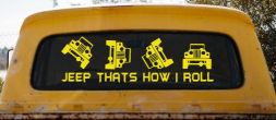 Jeep Thats How I Roll Funny Off Road Car or Truck Window Decal Sticker (Yellow)