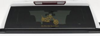 My Other Ride Has Two Wheels Chopper Biker Car or Truck Window Decal Sticker (Gold)