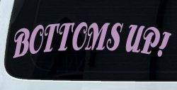 Bottoms Up Car or Truck Window Decal Sticker (Lilac)