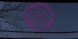United States Coast Guard Parents Military Car or Truck Window Decal Sticker (Violet)