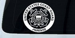United States Coast Guard Parents Military Car or Truck Window Decal Sticker