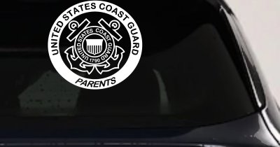United States Coast Guard Parents Military Car or Truck Window Vinyl Decal Sticker