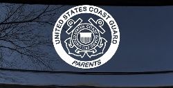 United States Coast Guard Parents Military Car or Truck Window Decal Sticker
