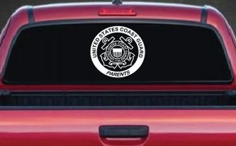 United States Coast Guard Parents Military Car or Truck Window Decal Sticker