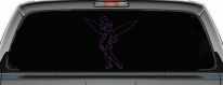 Tinkerbell Tinker Bell Standing Fairy Tale Car or Truck Window Vinyl Decal Sticker (Violet)