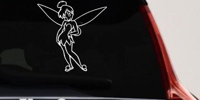 Tinkerbell Tinker Bell Standing Fairy Tale Car or Truck Window Vinyl Decal Sticker