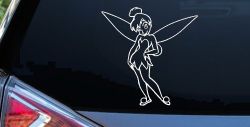 Tinkerbell Tinker Bell Standing Fairy Tale Car or Truck Window Decal Sticker