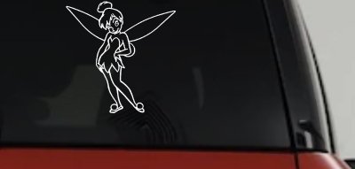 Tinkerbell Tinker Bell Standing Fairy Tale Car or Truck Window Vinyl Decal Sticker