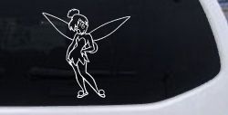 Tinkerbell Tinker Bell Standing Fairy Tale Car or Truck Window Decal Sticker