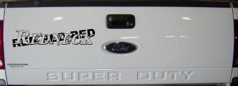 RED RED RED Redneck Country Car or Truck Window Decal Sticker (Black)