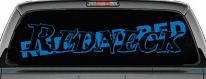 RED RED RED Redneck Country Car or Truck Window Decal Sticker (Sky Blue)