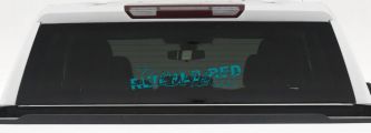 RED RED RED Redneck Country Car or Truck Window Decal Sticker (Turquoise Blue)