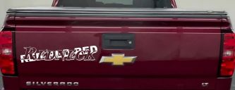 RED RED RED Redneck Country Car or Truck Window Vinyl Decal Sticker (White)