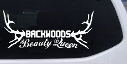 Backwoods Beauty Queen Country Car or Truck Window Decal Sticker