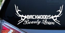 Backwoods Beauty Queen Country Car or Truck Window Decal Sticker