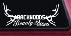 Backwoods Beauty Queen Country Car or Truck Window Decal Sticker