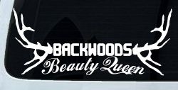 Backwoods Beauty Queen Country Car or Truck Window Decal Sticker