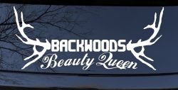 Backwoods Beauty Queen Country Car or Truck Window Decal Sticker