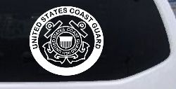 United States Coast Guard  Military Car or Truck Window Decal Sticker