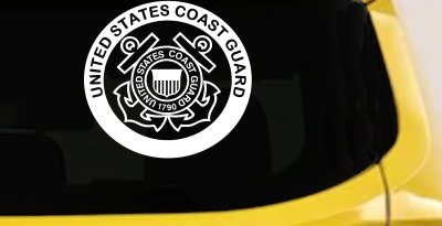 United States Coast Guard  Military Car or Truck Window Vinyl Decal Sticker