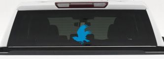 Raven Car or Truck Window Decal Sticker (Blue)