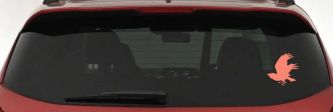Raven Car or Truck Window Decal Sticker (Coral)