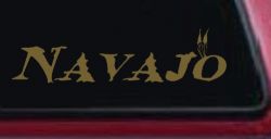 Navajo Indian Western Car or Truck Window Decal Sticker (Gold)